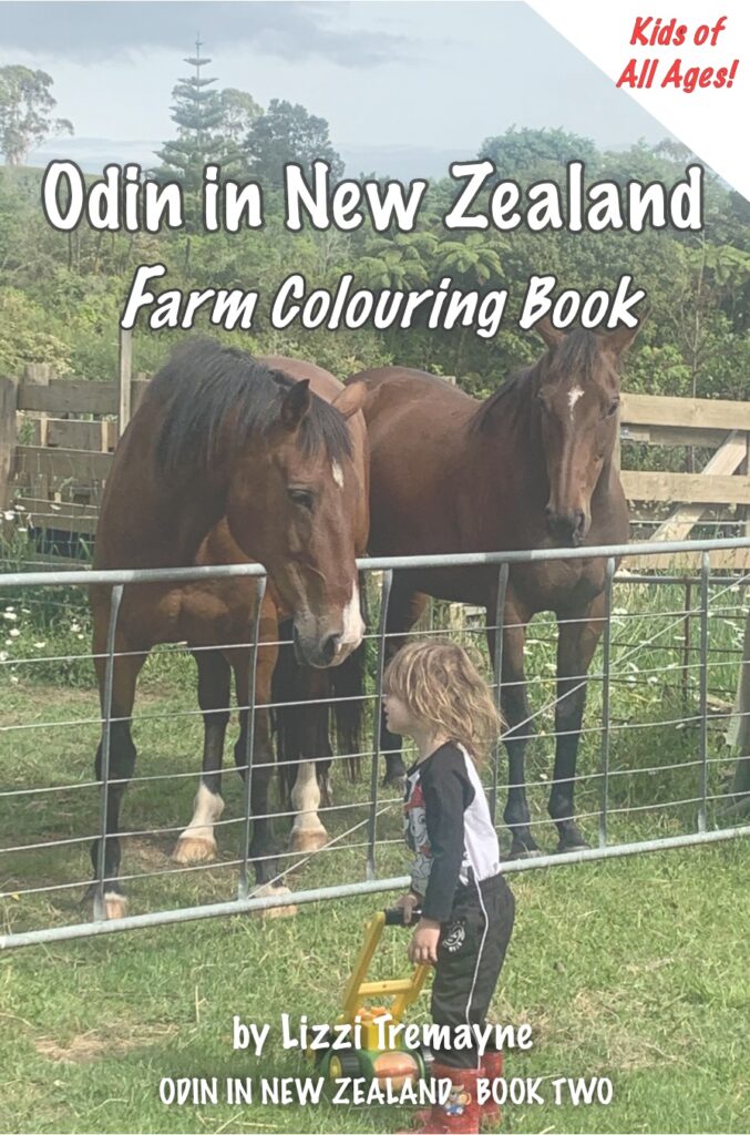 Odin in New Zealand Farm Colouring Book