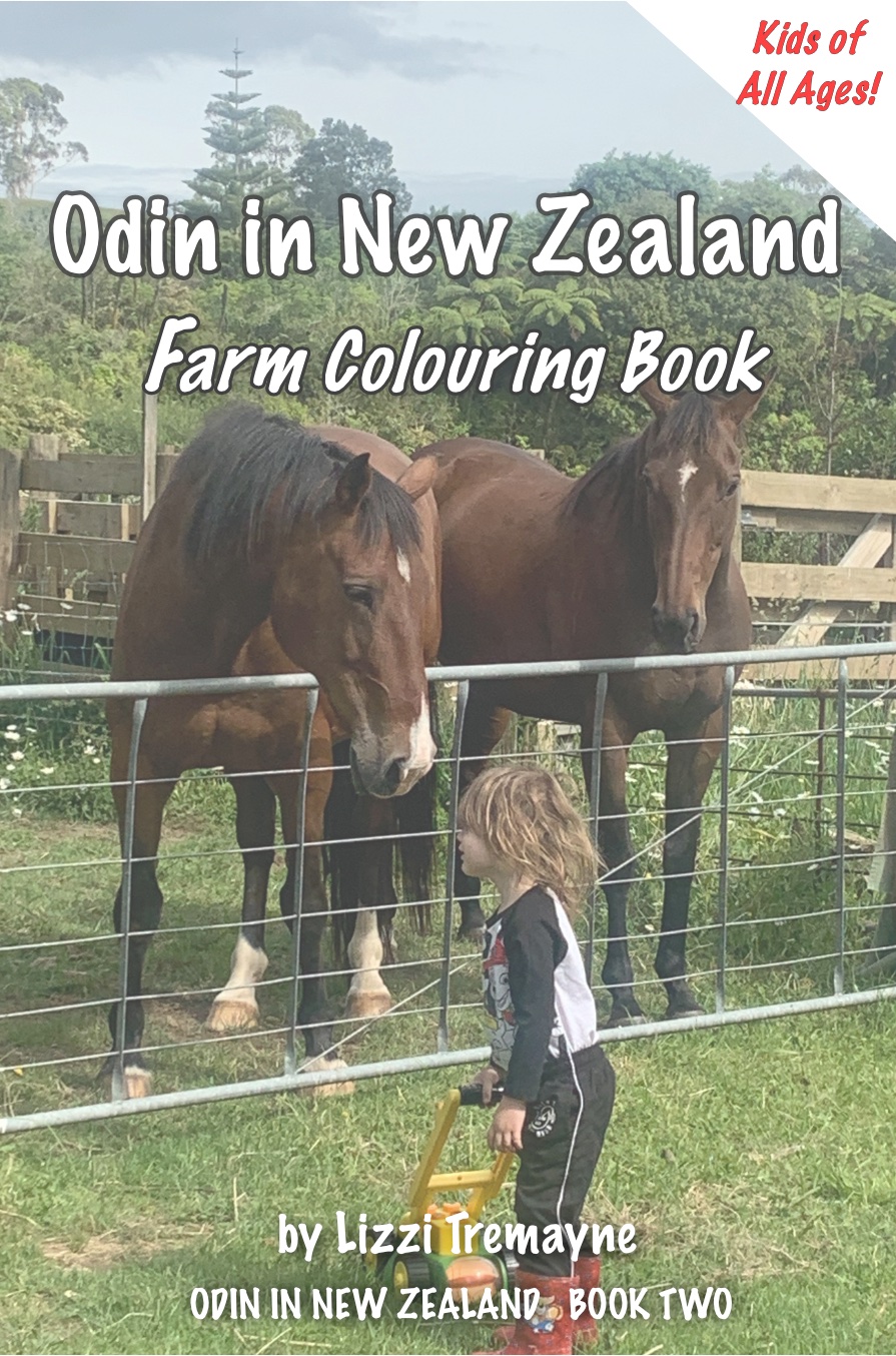Odin in New Zealand Farm Colouring Book